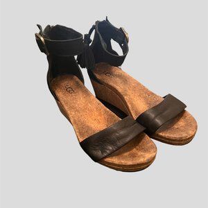 Ugg size 7.5 wedge leather sandals